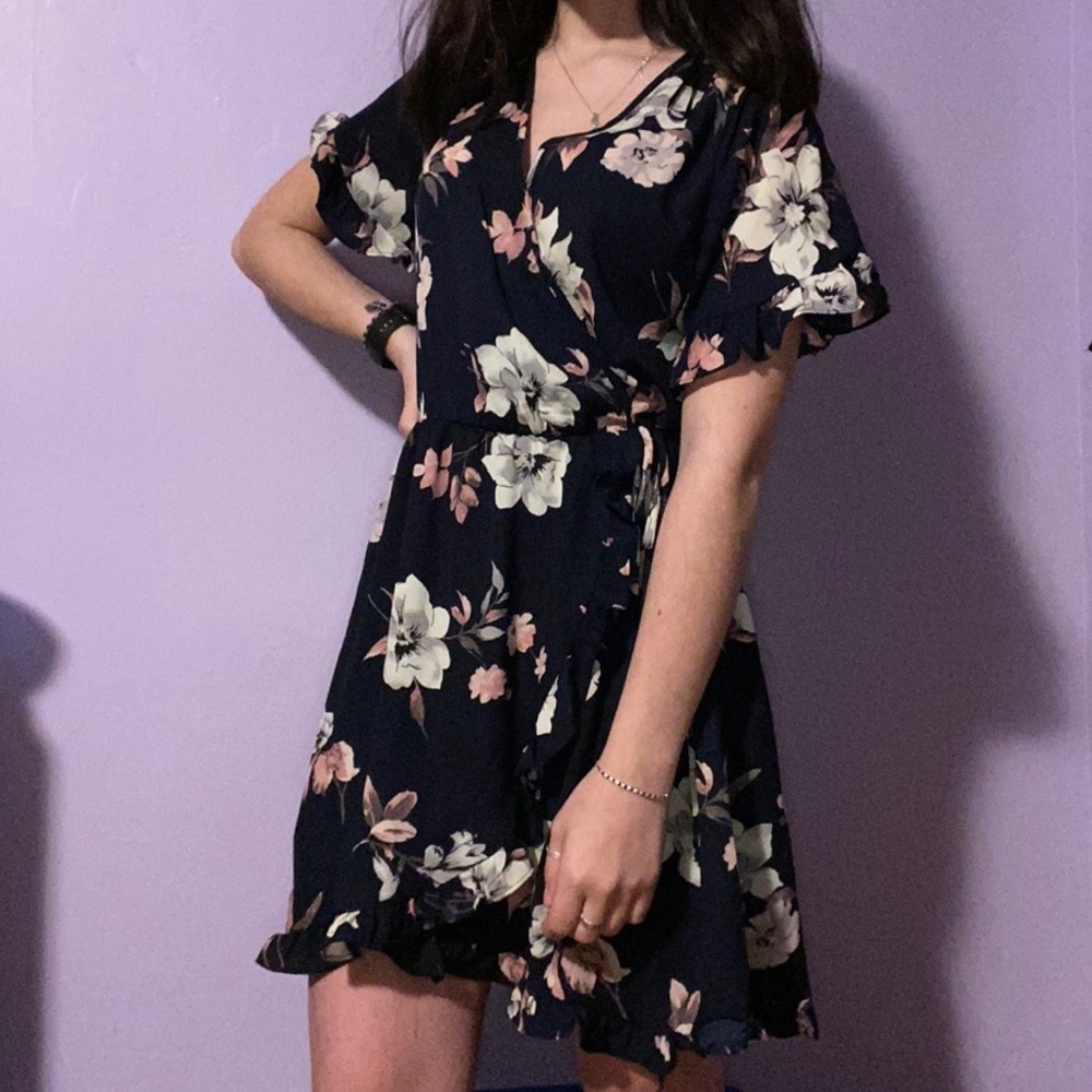 Sienna Sky Floral Wrap Dress